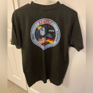 NASA Screen Stars Best Tag Vintage Single Stitch black T shirt Sz L SAMPLEX 90’s